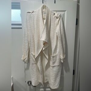 BB Dakota Ivory Open-Front Cardigan